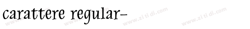 carattere regular字体转换